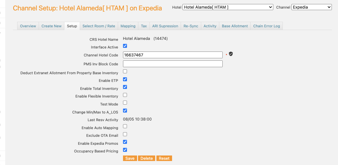 CRS-Expedia Quick Connect Integration - Setup Guide