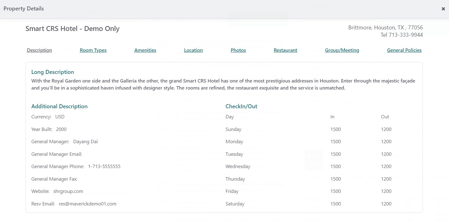 CRS-CRO Voice - Search & Availability Display Screens