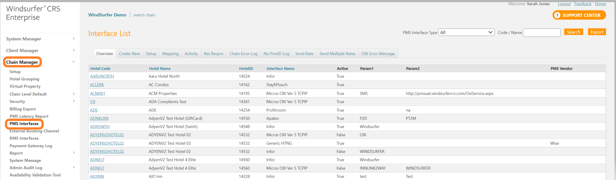 CRS-Chain Manager - PMS Latency Report & PMS Interfaces