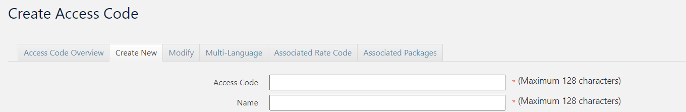 CRS-Access Codes