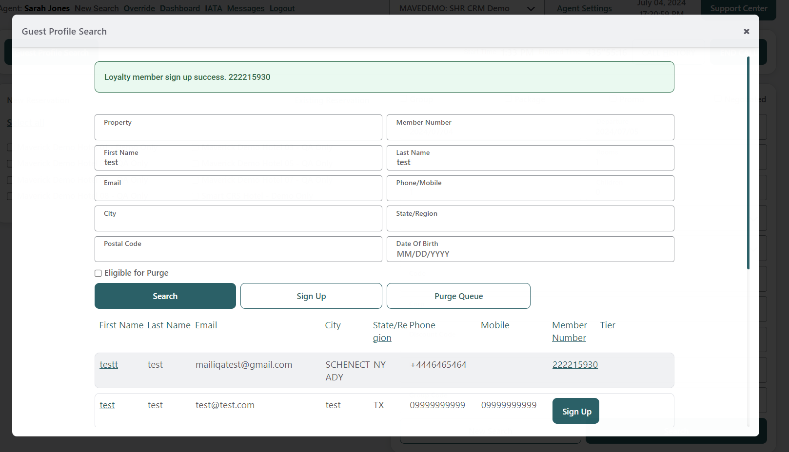 CRM-Guest Profile Lookup & Member Creation in the CRO Voice Application