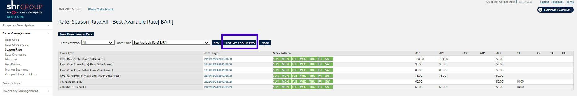 CRS-Chain Manager > PMS Interface Send Rate Feature