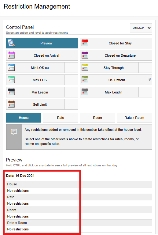 SHR BE-Seeing Restrictions you Applied