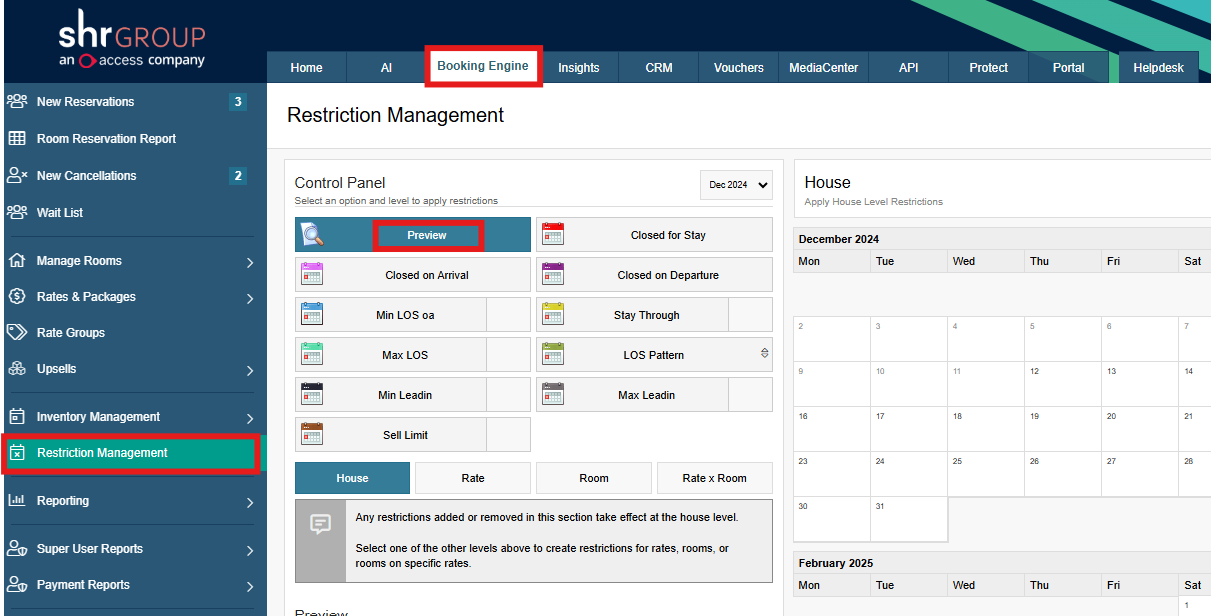 SHR BE-Seeing Restrictions you Applied