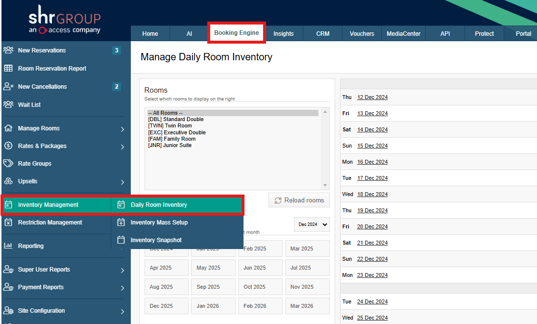 SHR BE-Updating Inventory for a Specific Date
