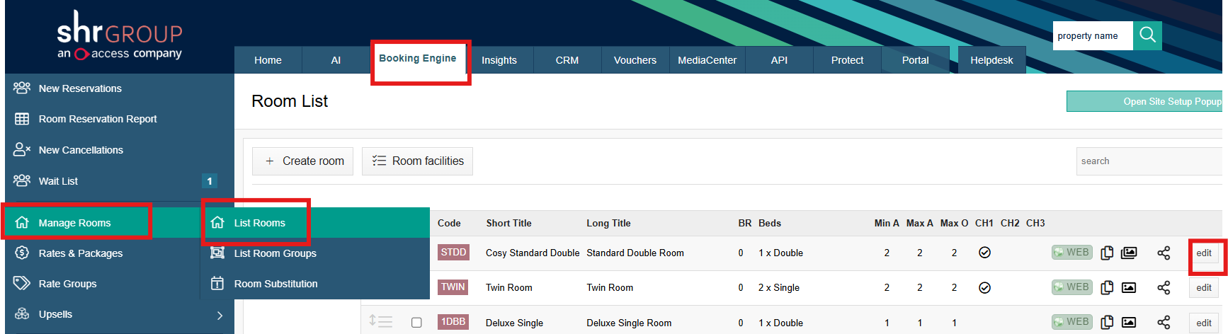 SHR -Independent Booking Engine-Adding a Room Image