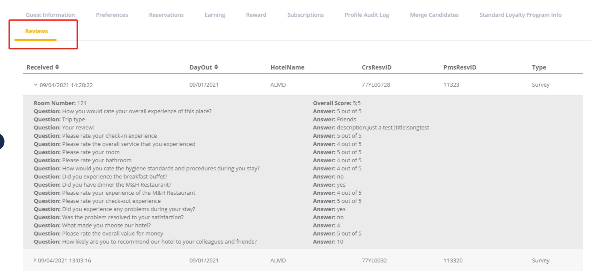 CRM-ReviewPro Integration with the CRM for Guest Sentiment & Communications