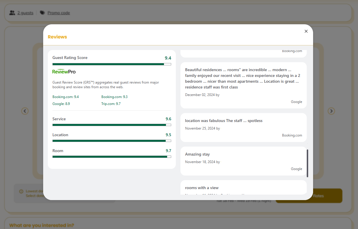 SHR BE-ReviewPro Widget in SHR BE