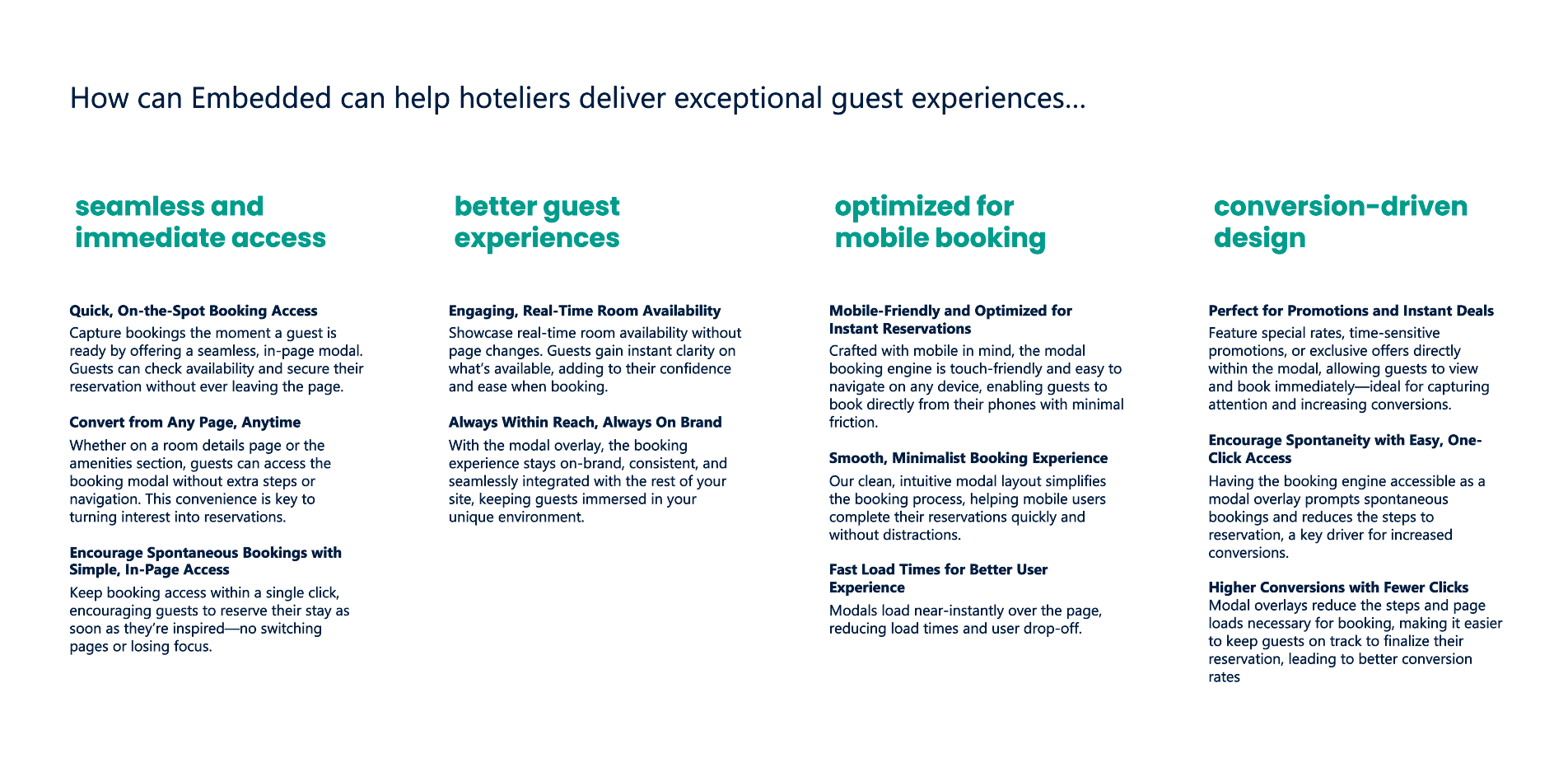 SHR BE-Embedded Booking Engine