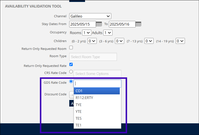 CRS-Availability Validation Tool