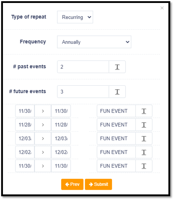 RMS-Management-Special Events Linking