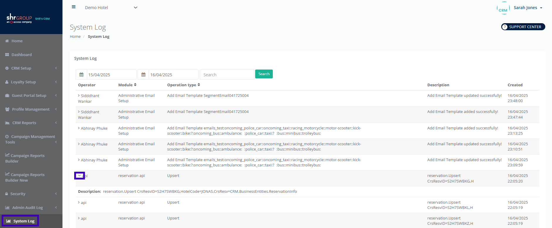 CRM-Administrative Logs to View Automated & User Activity
