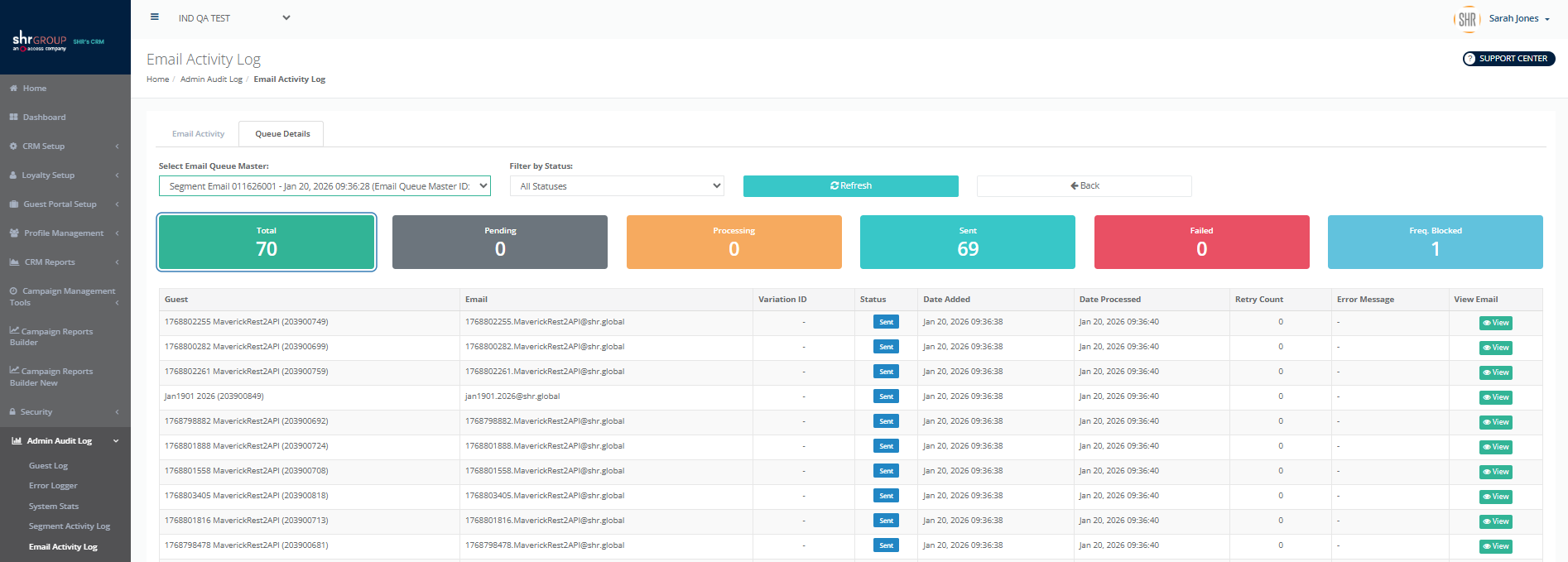 CRM-Administrative Logs to View Automated & User Activity